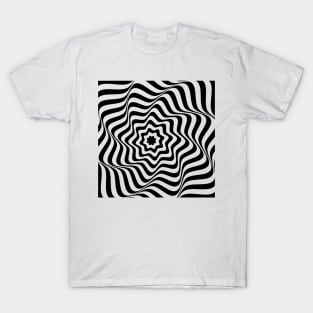 Optical Curves (in abstract black & white lines) T-Shirt